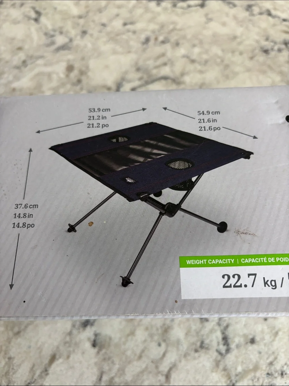 Camping Folding Side Table in Black - Picture 6 of 8